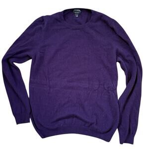 Talbots 100% Pure Cashmere Knit Sweater Size Medium Plum Purple Top Pullover